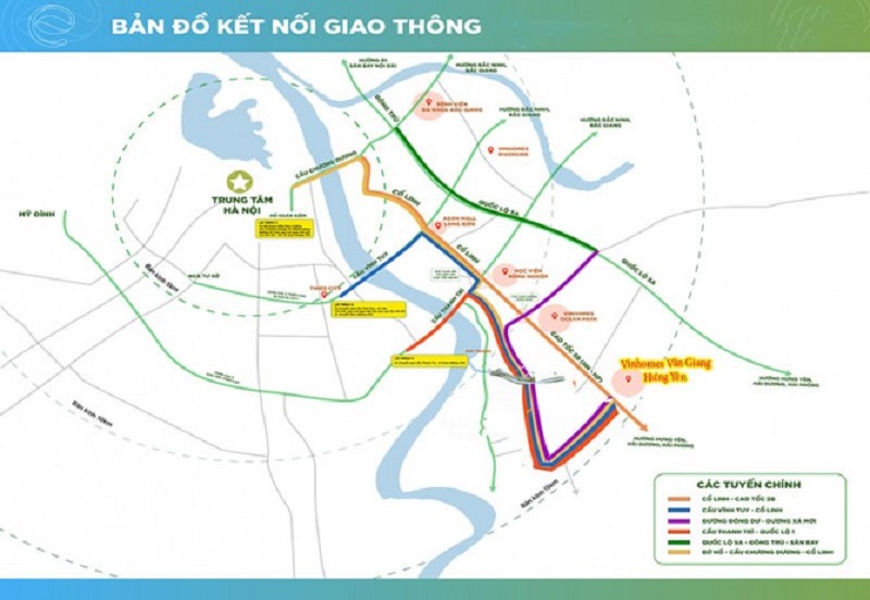 Vị trí dự án Vin ocean park Hưng Yên